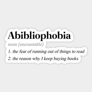 abibliophobia Sticker